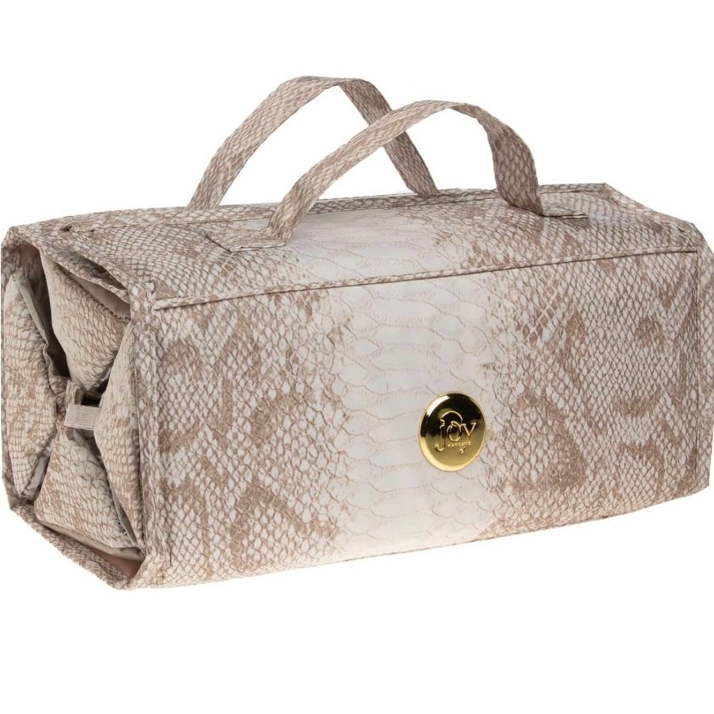 Joy Mangano Python Large Better Beauty Case 4 Storage Accessories Case Organizer